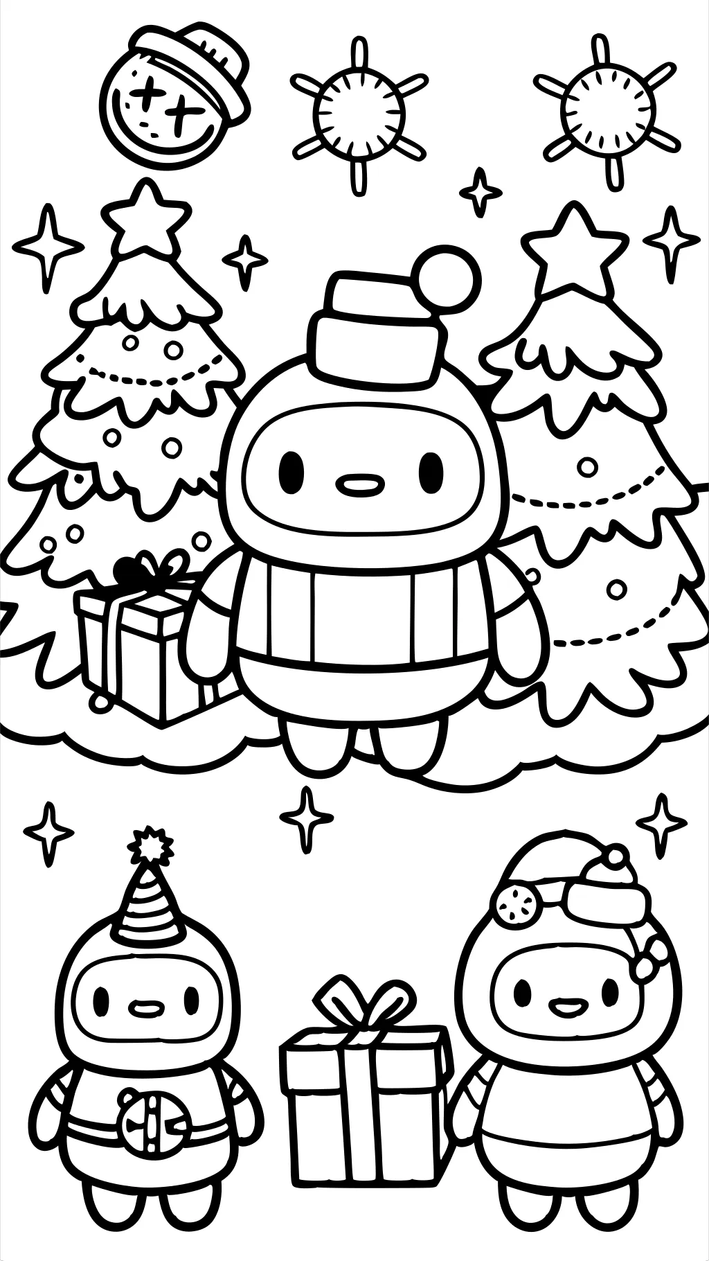 among us christmas coloring pages